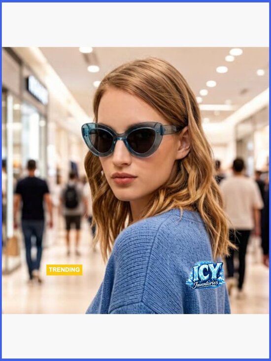 Retro Cat Eye Sunglasses with Polarized UV Protection, Acetate Frame main image 5